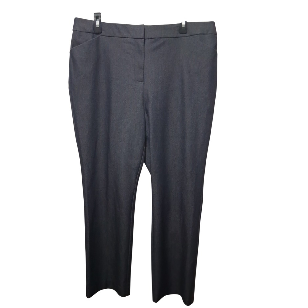 Chicos Juliet Gray Blue Ankle Pants Women's 2.5P US 14P Dress Trousers Stretch